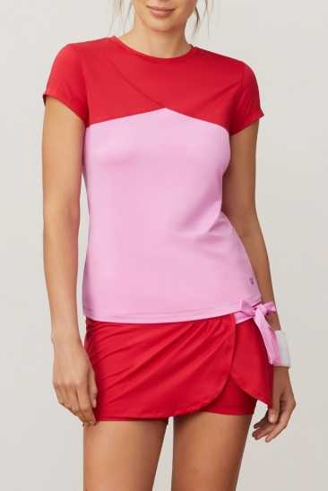 Fila Femme 30 Love Petal Casquette Sleeve Tee Cycl/Crim Fila France ZTJ-915236